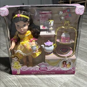 NEW Disney Princess Belle's Enchanted Tea Party Set - Yellow